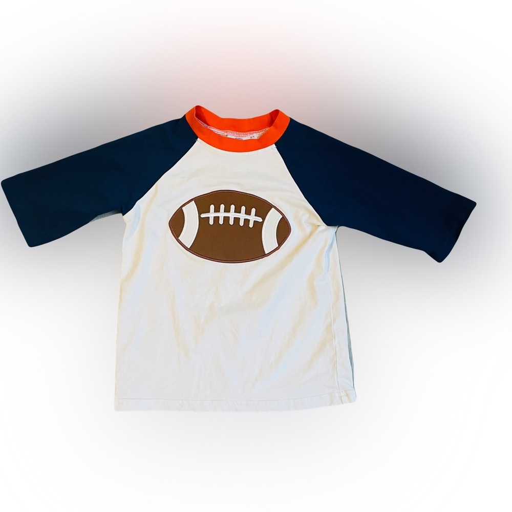 Smock Monkey Embroidery Football Tee Size 4